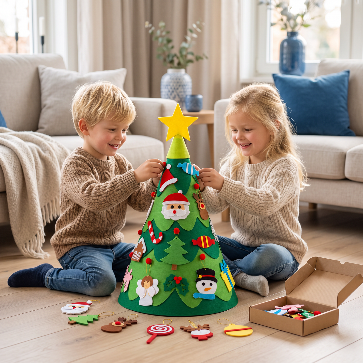 Montessori 3D Vilten Kerstboom