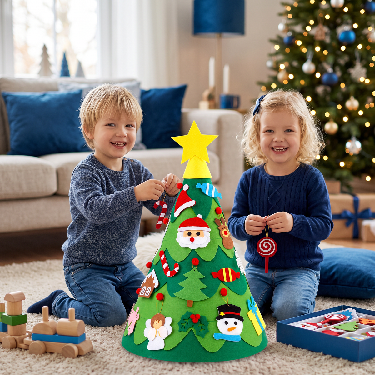 Montessori 3D Vilten Kerstboom