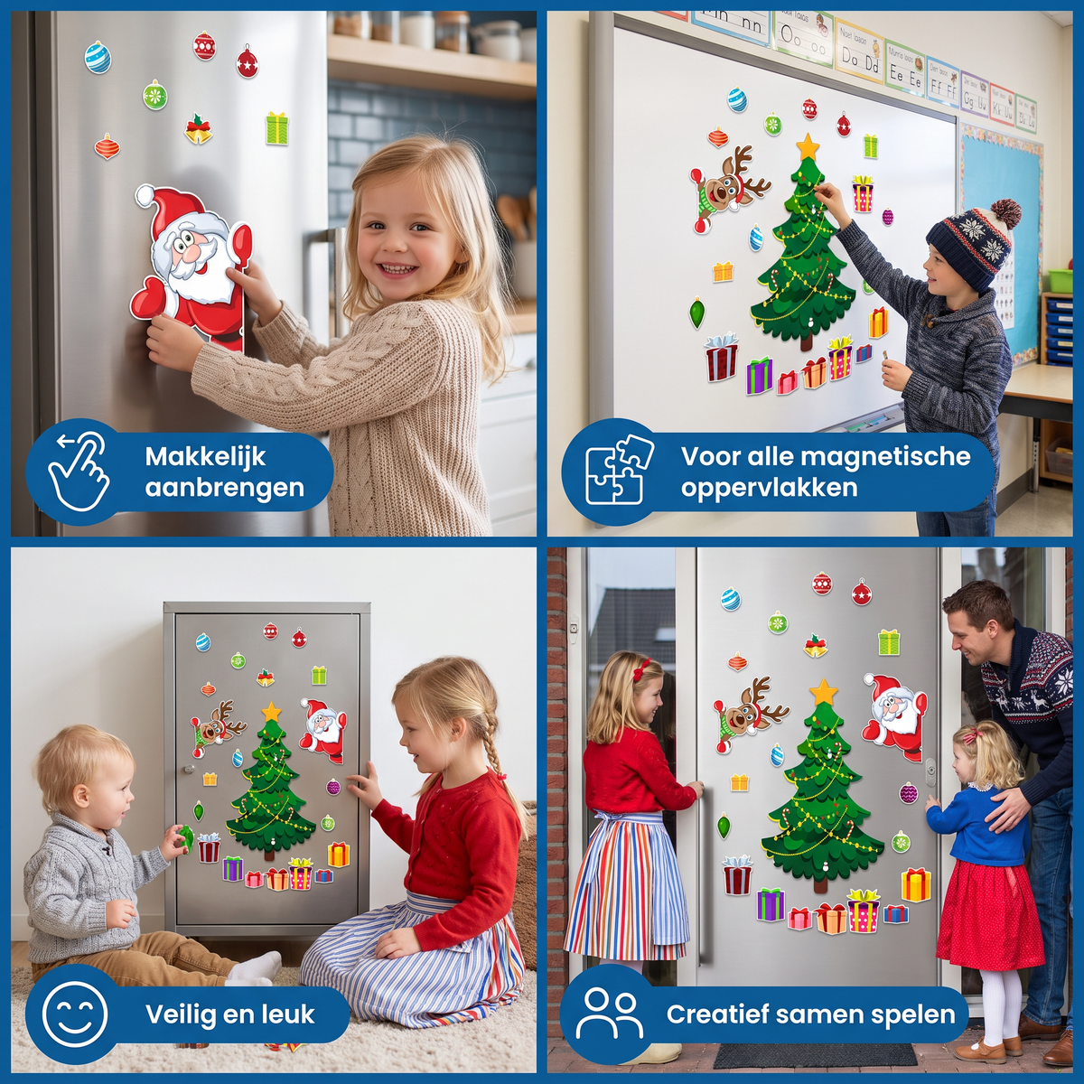 Montessori Magnetische Kerststickerset Om Zelf Te Versieren