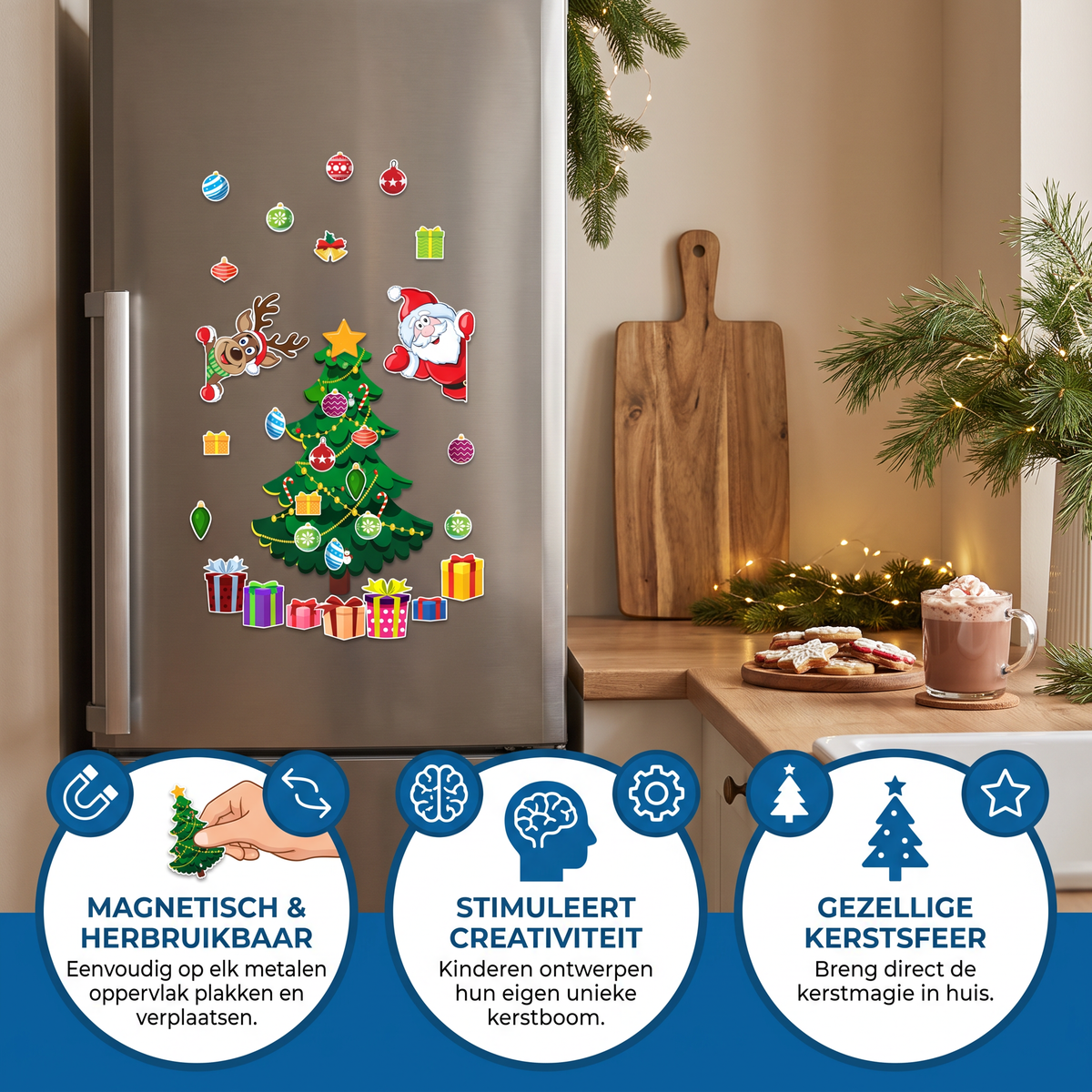 Montessori Magnetische Kerststickerset Om Zelf Te Versieren