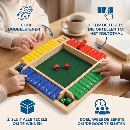Shut The Box Familiespel Voor 4 Spelers