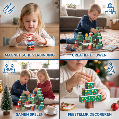 Feestelijke Magnetische Kubusbouwstenen