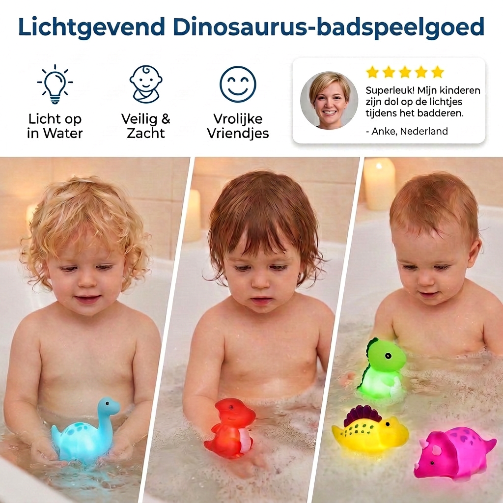 Lichtgevend Dinosaurus-badspeelgoed