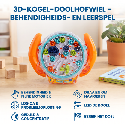 3D-kogel-doolhofwiel – Behendigheids- en Leerspel