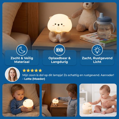 Schattig Siliconen Nachtlampje Met Bubbels en Otter