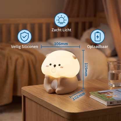 Schattig Siliconen Nachtlampje Met Bubbels en Otter