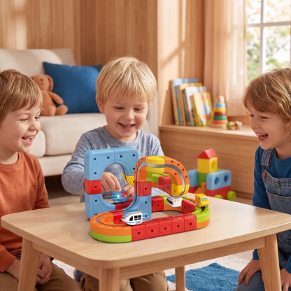 Magnetische Kubusbaan met Rails – speelgoed voor Kinderen
