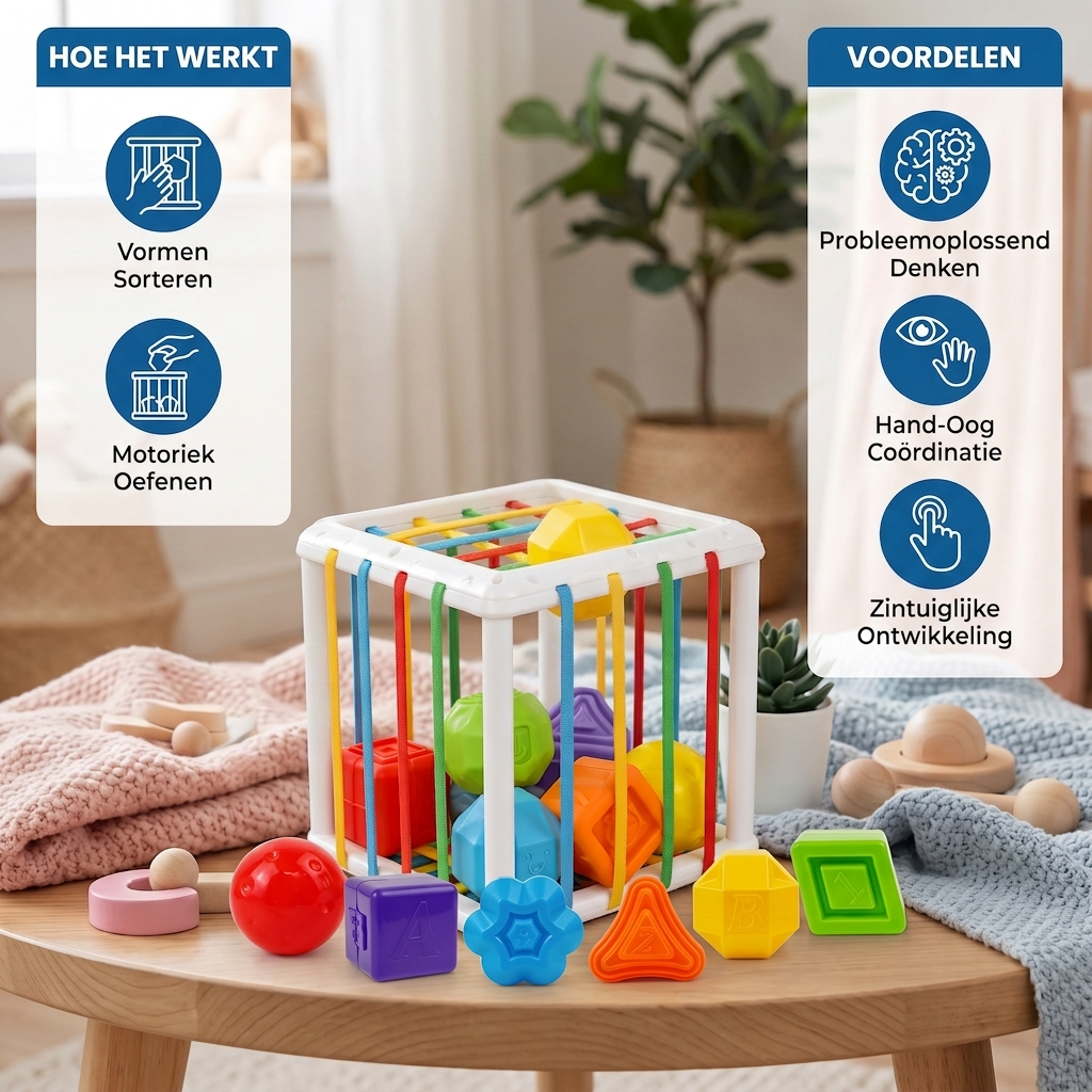 Montessori-vormendoos – Sorteer- en Motoriekspel