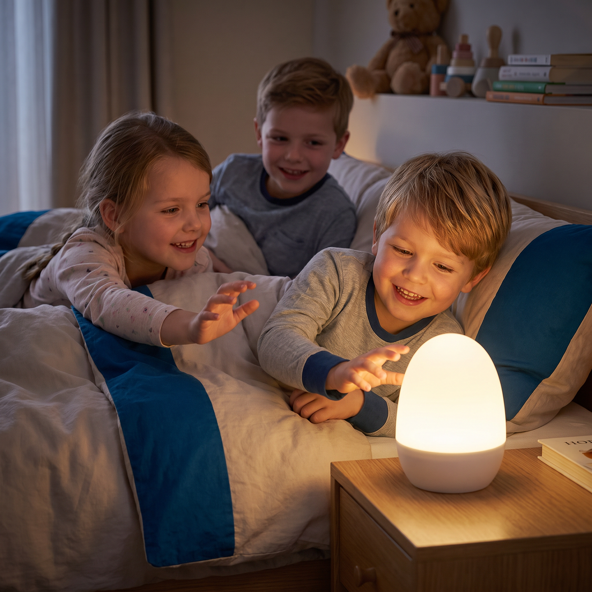 Ei-vormig LED-nachtlampje van Siliconen
