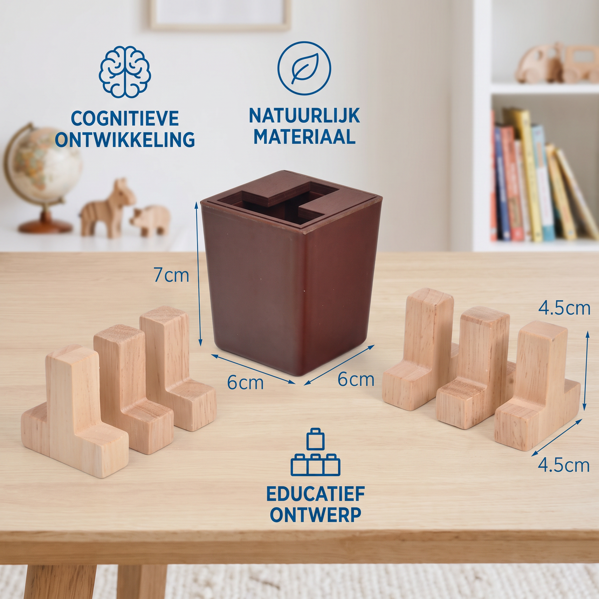 3D houten Logicapuzzel & Vormpuzzel