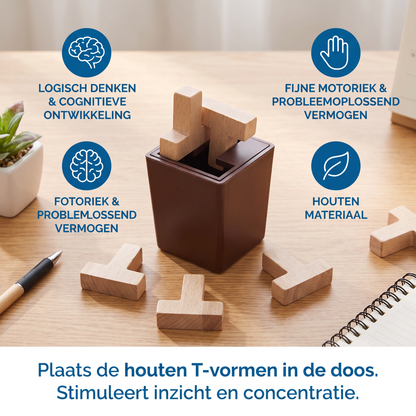 3D houten Logicapuzzel & Vormpuzzel