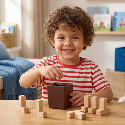 3D houten Logicapuzzel & Vormpuzzel