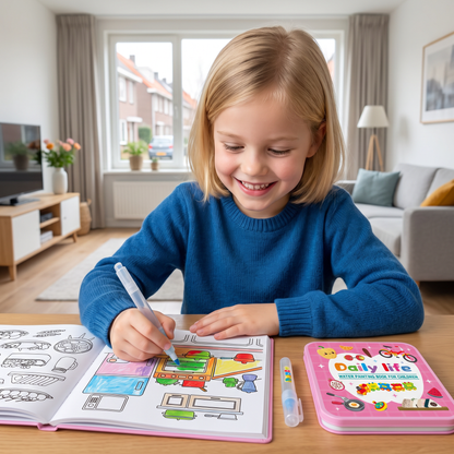 Magisch Waterkleurboek – Herbruikbaar Knoeivrij Kleurboek voor Kinderen
