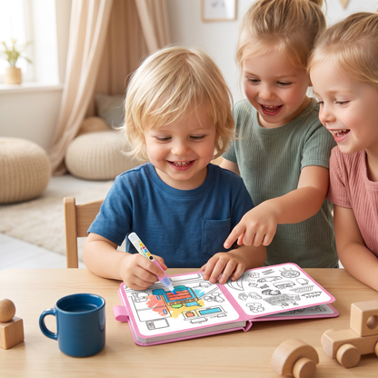 Magisch Waterkleurboek – Herbruikbaar Knoeivrij Kleurboek voor Kinderen