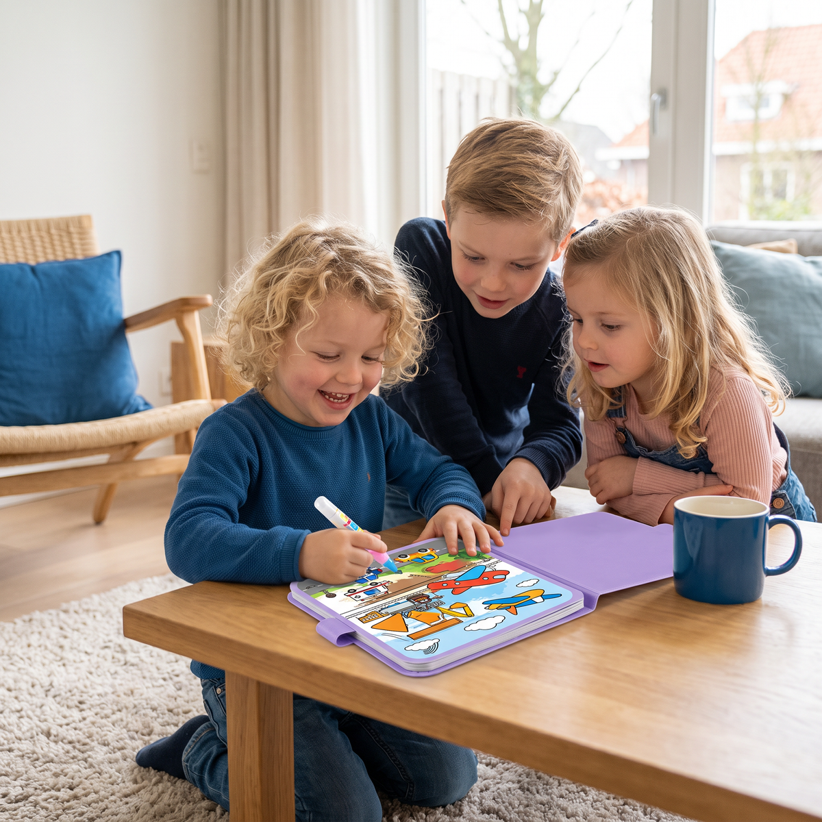 Magisch Waterkleurboek – Herbruikbaar Knoeivrij Kleurboek voor Kinderen