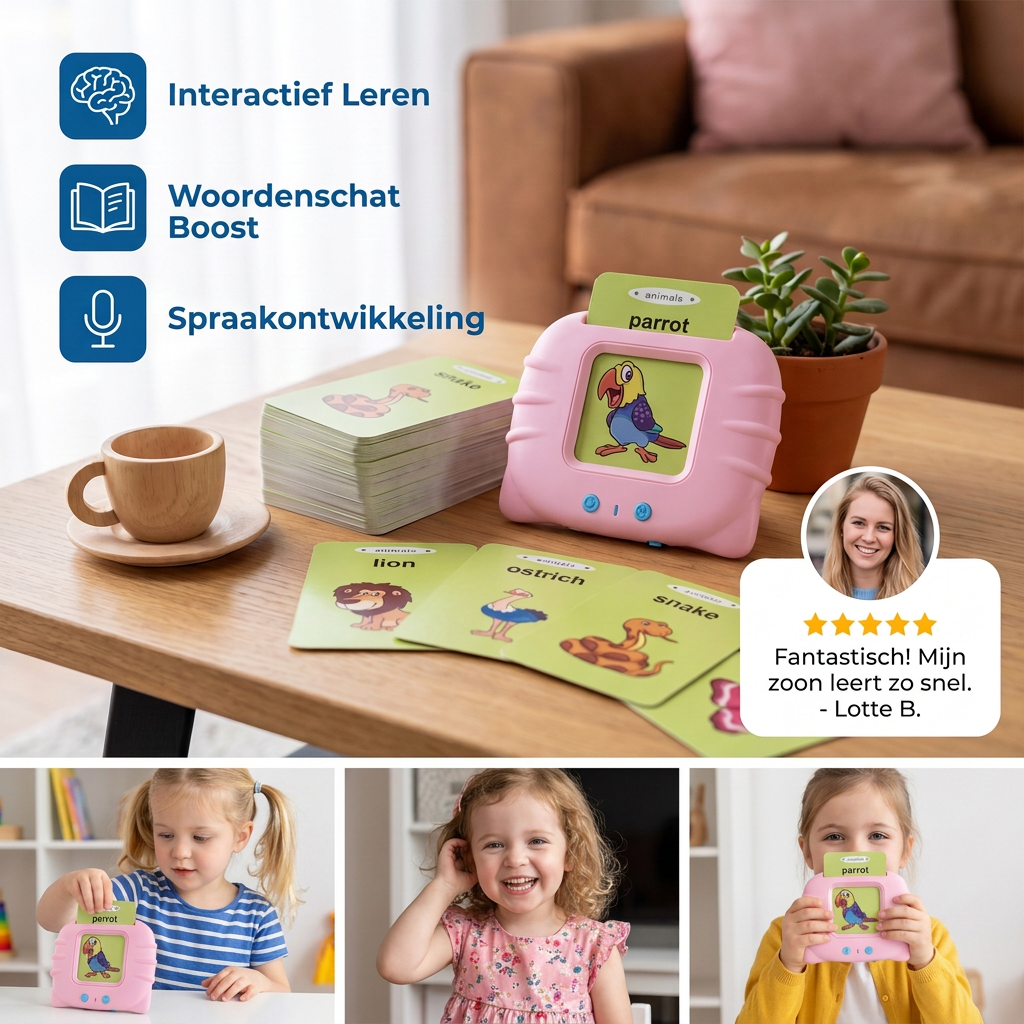 Pratende Engelse leerkaarten – Interactief leerspel voor kinderen