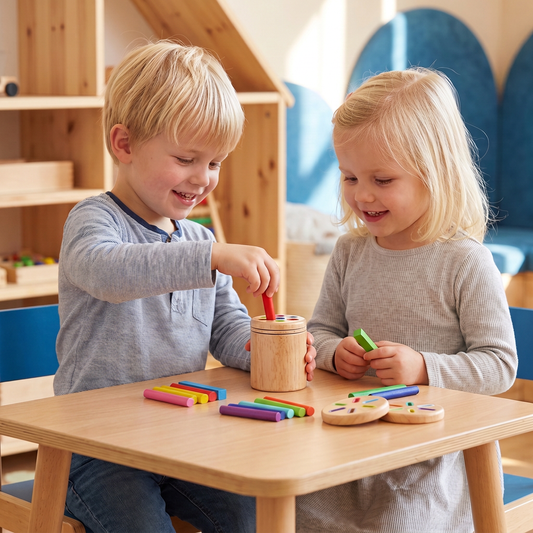 Montessori Houten Kleur- en Vormsorteerspel – Leerspel voor Fijne Motoriek & Zintuiglijke Ontwikkeling