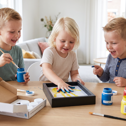 DIY Houten Handafdruk Fotolijst – Familie Herinneringsset met Verf
