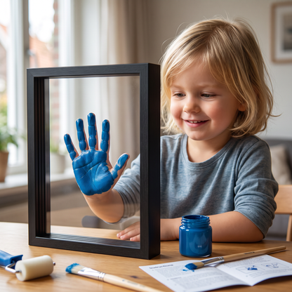DIY Houten Handafdruk Fotolijst – Familie Herinneringsset met Verf