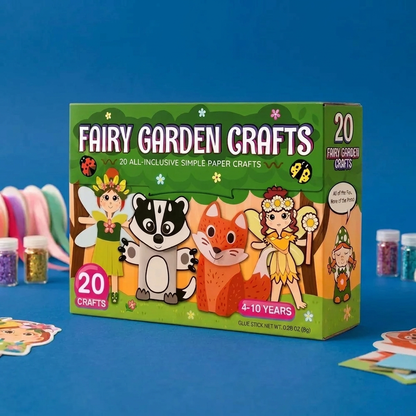 Kinder-Papierknutselbox – 20 Eenvoudige DIY-Knutselprojecten Voor Kinderen Van 3–10 Jaar Met Lijmstift, Plakband En Enveloppen