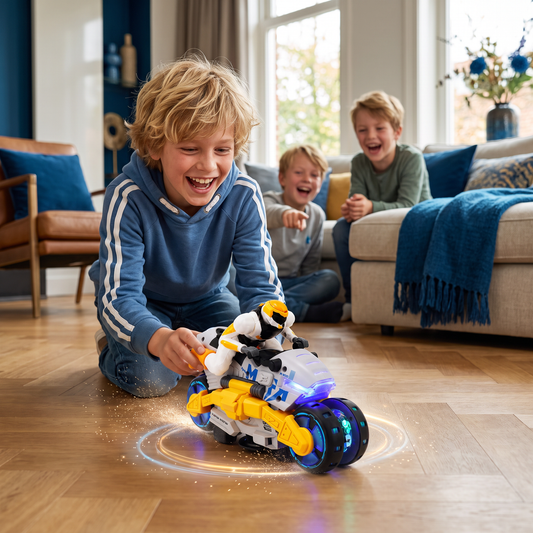 Veranderbaar Stuntmotor Speelgoed voor Kinderen met 360° Draaifunctie