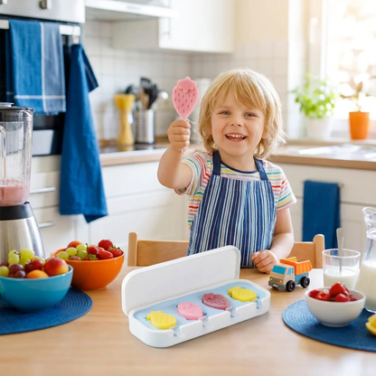 Siliconen ijsvorm met fruitvormpjes om zelf te maken voor kinderen