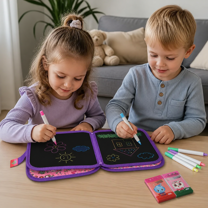 Draagbaar herbruikbaar tekenboek voor kinderen