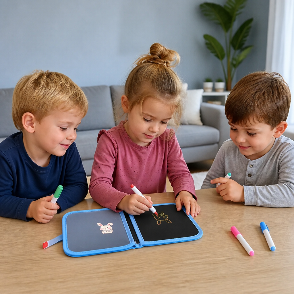 Draagbaar herbruikbaar tekenboek voor kinderen