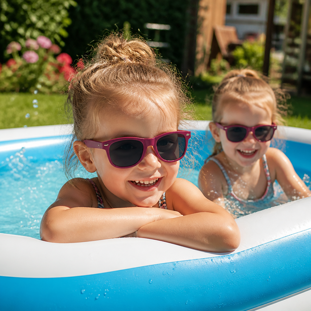 Flexibele kinderzonnebril met onbreekbaar montuur