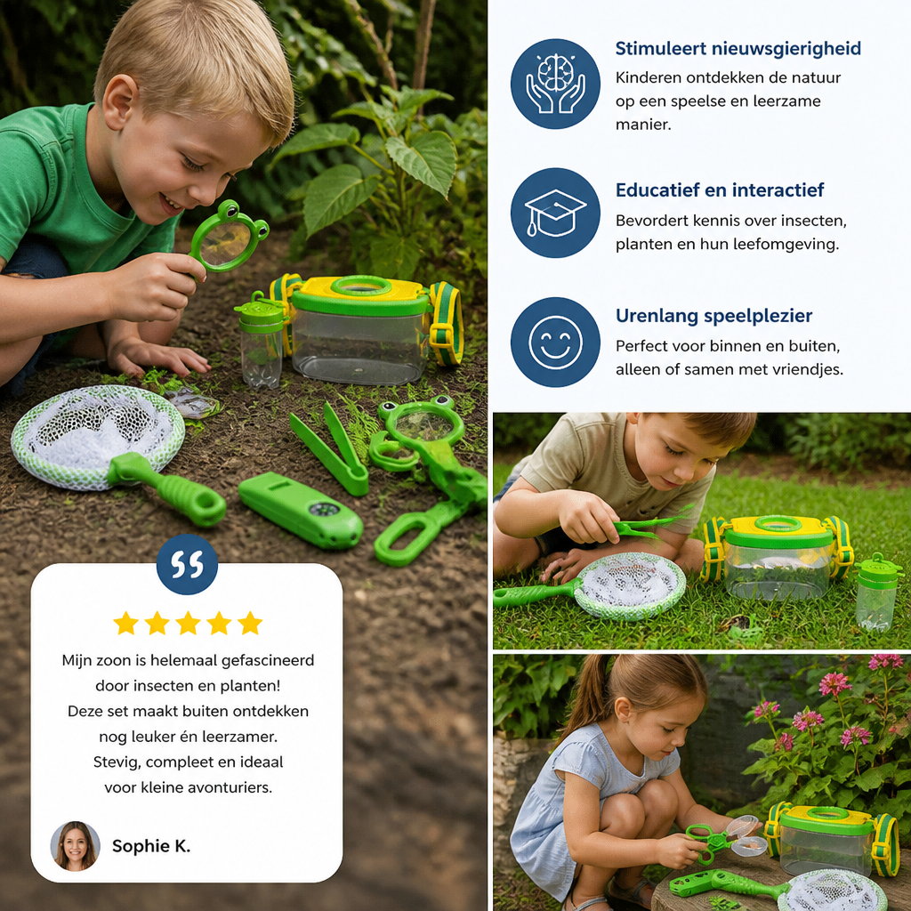 Outdoor Insectenobservatie- en Ontdekkingsset voor Kinderen met Accessoires