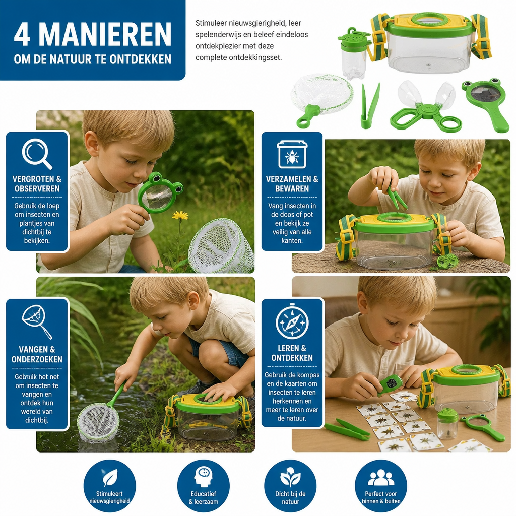 Outdoor Insectenobservatie- en Ontdekkingsset voor Kinderen met Accessoires