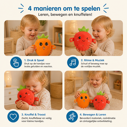 Interactief Fruitknuffelspeelgoed voor Kinderen – Sensorisch Ritme- en Muziekspeelgoed