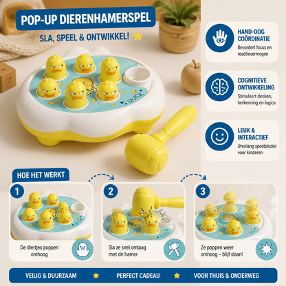 Pop-Up Dierenhamerspel voor Kinderen