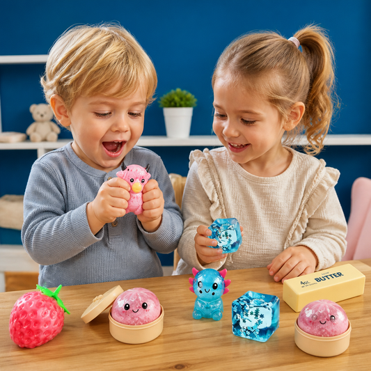 Premium Squishy Fidget Speelgoedset – 8 Sensorische Speeltjes