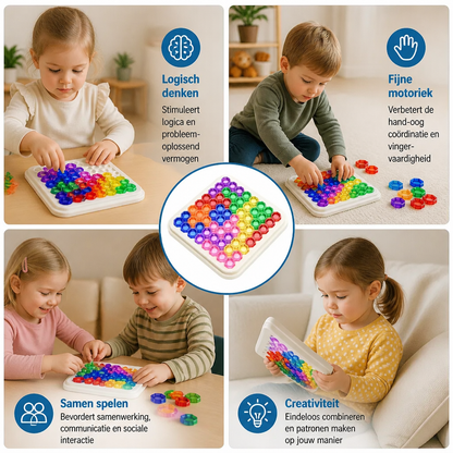Regenboog Kralenpuzzelbord – Logica- & Probleemoplossend Spel