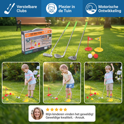 Kinder Golfspelset met Verstelbare Golfclubs – Perfect voor de Tuin