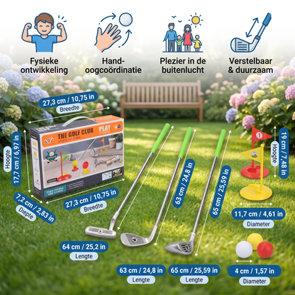 Kinder Golfspelset met Verstelbare Golfclubs – Perfect voor de Tuin