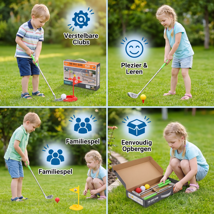 Kinder Golfspelset met Verstelbare Golfclubs – Perfect voor de Tuin