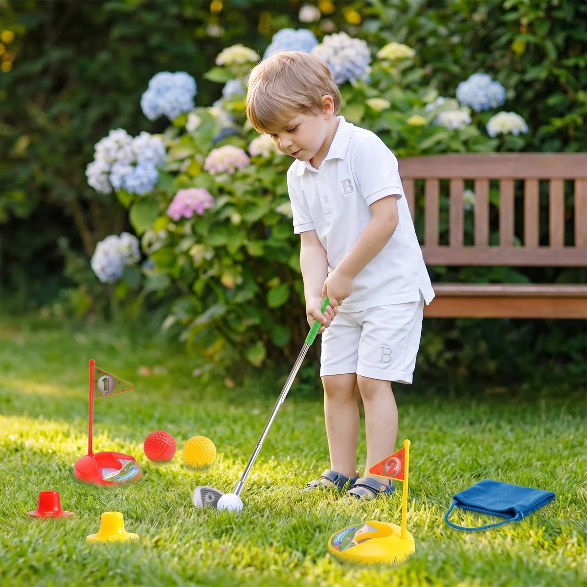 Kinder Golfspelset met Verstelbare Golfclubs – Perfect voor de Tuin
