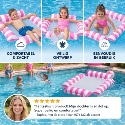 Opblaasbare Kinder Zwemstoel – Water Hangmat met Netgedeelte