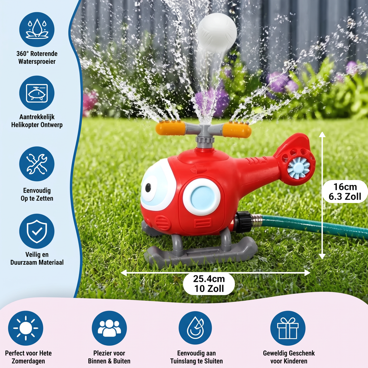 Baseball Helikopter Watersproeier voor Kinderen – Zomerplezier voor Buiten