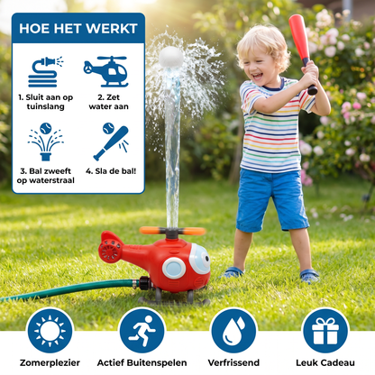 Baseball Helikopter Watersproeier voor Kinderen – Zomerplezier voor Buiten