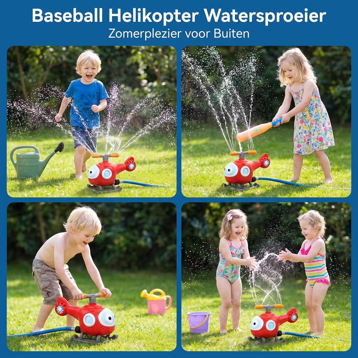 Baseball Helikopter Watersproeier voor Kinderen – Zomerplezier voor Buiten