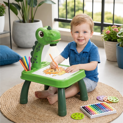 Dinosaurus Projectietekentafel voor Kinderen met Stiften en Muziek