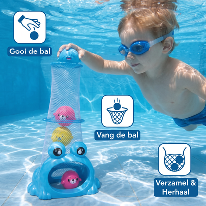 Kikker Duikzwembadspeelgoed met Vangnet en Zeeballen