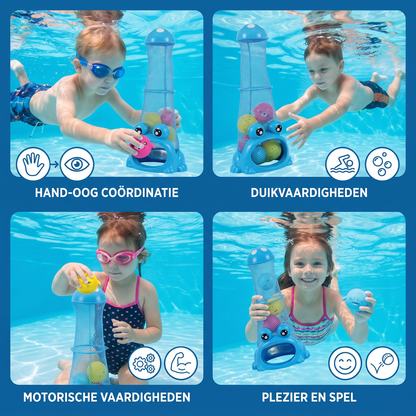 Kikker Duikzwembadspeelgoed met Vangnet en Zeeballen