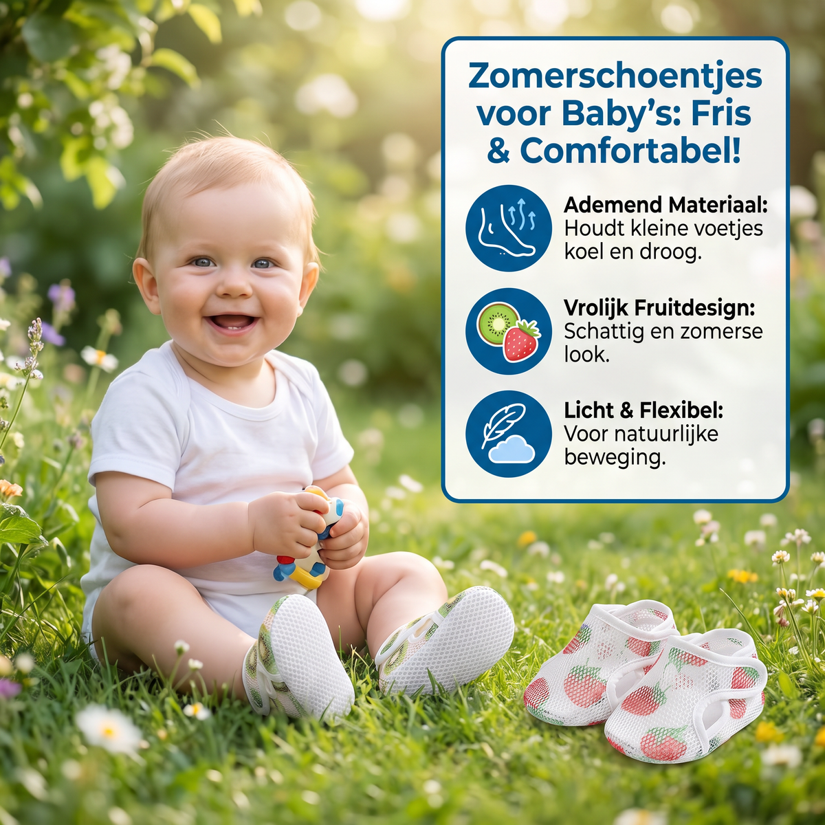 Zomerschoentjes voor Baby's van Ademend Materiaal met Fruitdesign