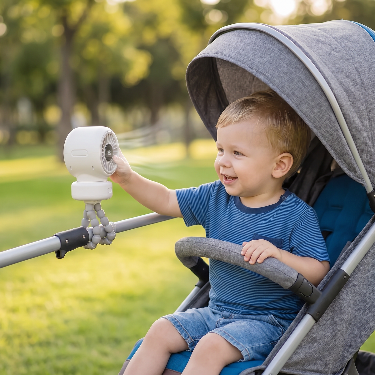Draagbare Clipventilator voor Kinderwagen, Bed en Dagelijks Gebruik