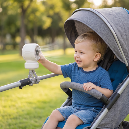 Draagbare Clipventilator voor Kinderwagen, Bed en Dagelijks Gebruik