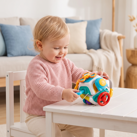 Baby Activiteitenkubus met 10 Activiteiten – Montessori Sensorisch Leerspeelgoed